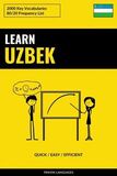 Coperta “Learn Uzbek - Quick / Easy / Efficient”