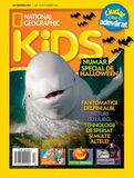 Coperta “Fantomaticii delfini albi, mituri cu lilieci, tehnologii de speroat și multe altele (Revista NG Kids 12 / octombrie 2021)”